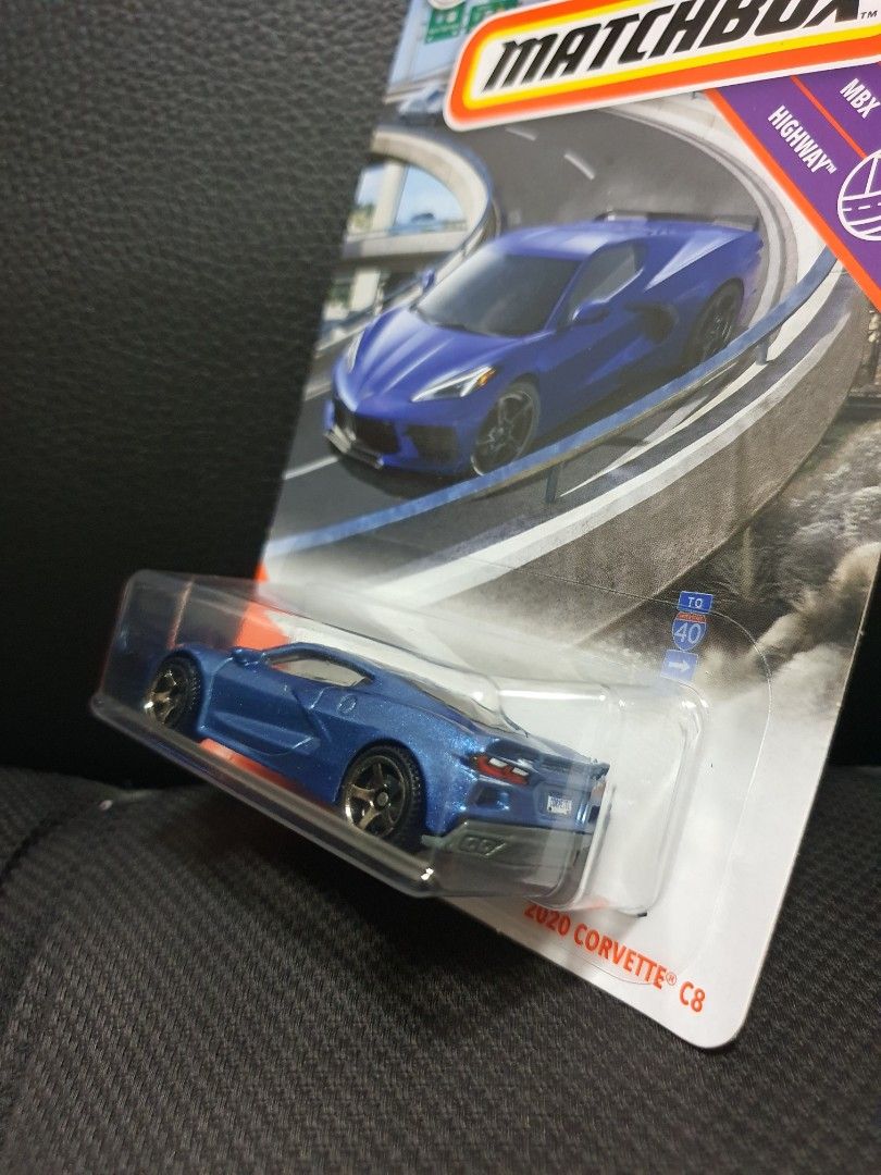Voiture Miniature Matchbox Corvette C8 Gulf Oil 2022 - Édition Limitée 1/64 Scellée à La Main - Bleu