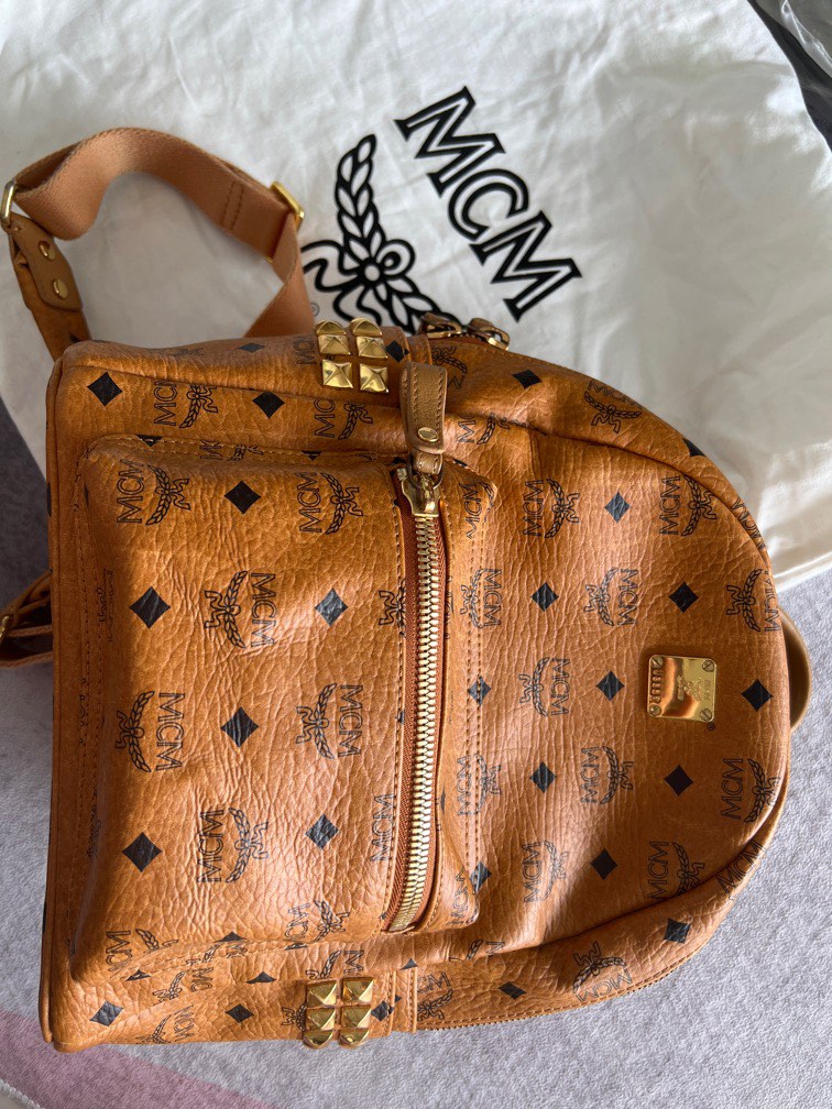 MCM Stark Side Studs Backpack in Visetos Mini Luxury Bags