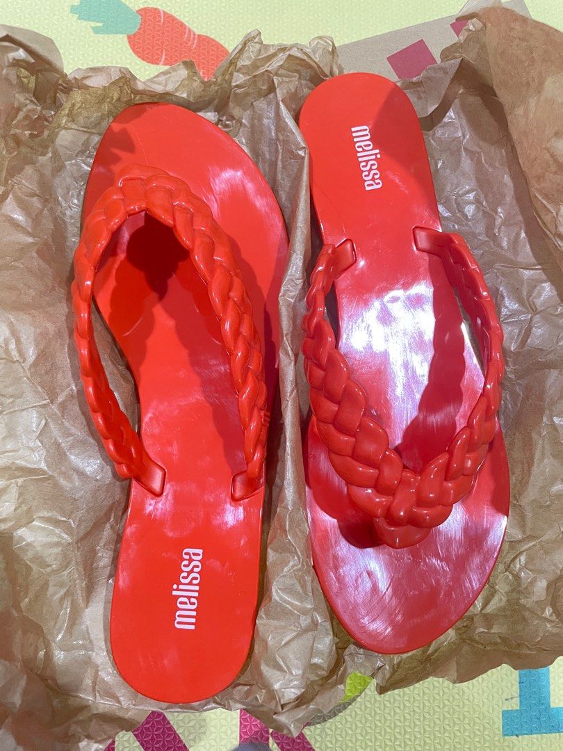Melissa Wrap Flip Flop Red 39 Reupload On Carousell