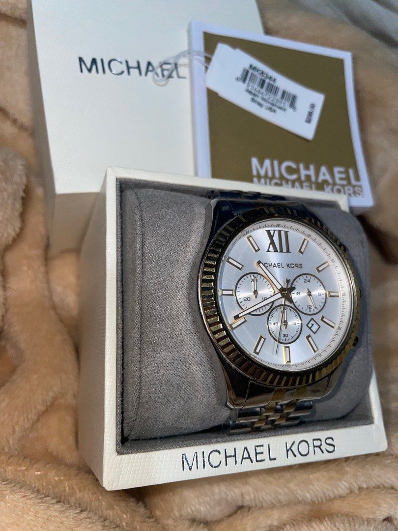 Michael Kors Mens Chronograph Stainless Steel 44mm Watch MK8344