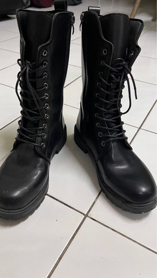 Calf combat boots store