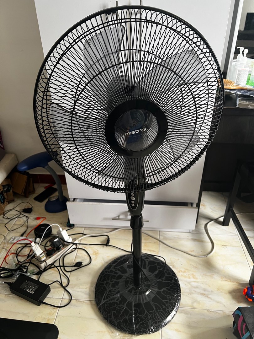 Mistral stand fan with remote, Furniture & Home Living, Lighting & Fans