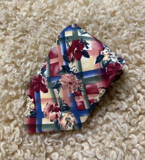 Mondial seta Italy handmade 古著花園風純絲手打領帶 vintage