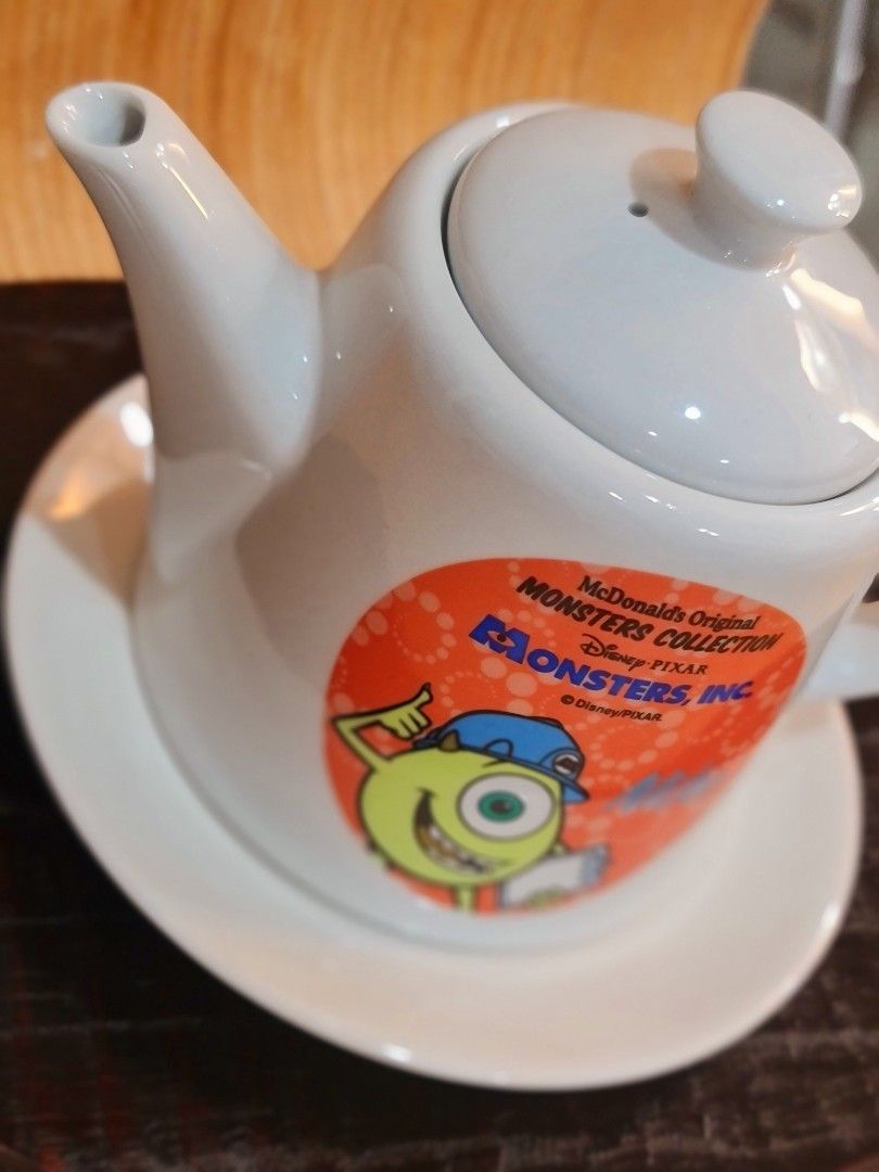 Monster Inc Teapot (Category: Coffee & Tea Tableware) located in Rizal. Submitted by missytin (Listing ID 1224120014, Image 2). Description: teapot with free ceramic coaster.