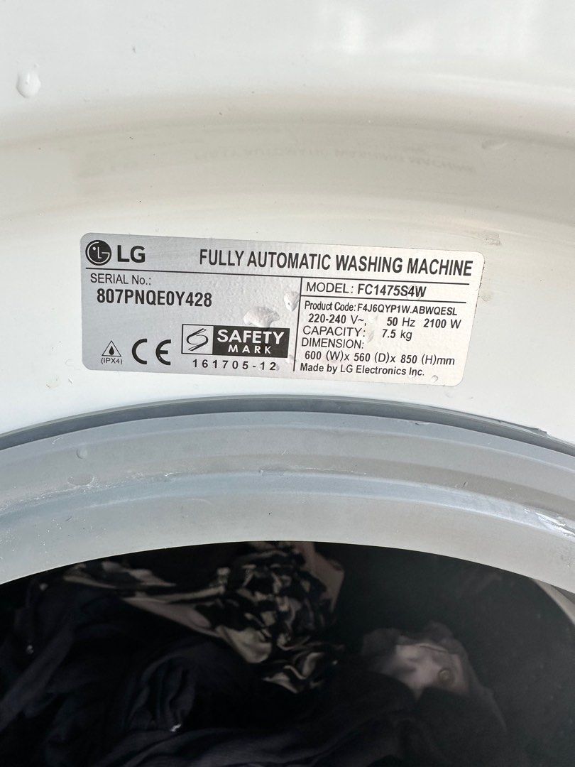 MUST BUY! LG 7.5KG FrontLoader Washing Machine FC1475S4W1, TV & Home