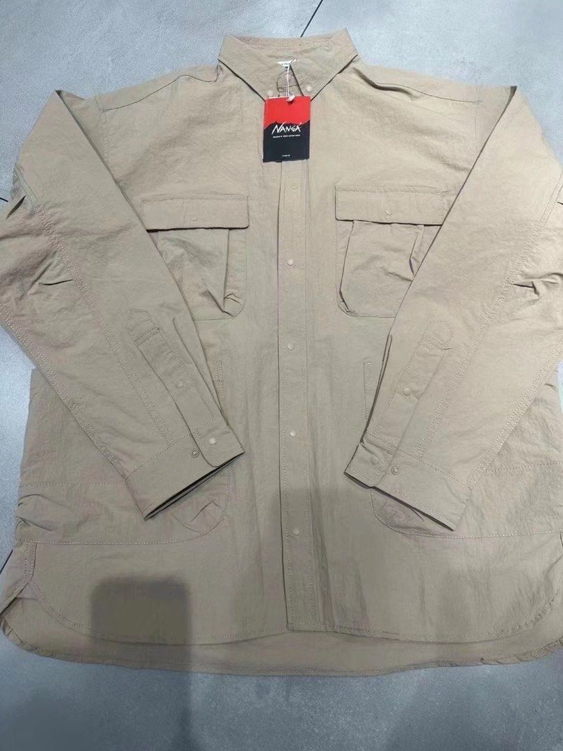 NANGA C/N RIPSTOP CAMP SHIRT, 男裝, 外套及戶外衣服- Carousell
