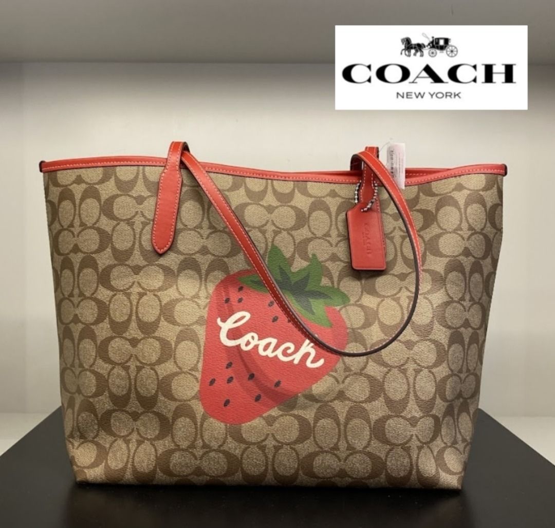 Coach Tote Pink 10/10, Luxury, Bags & Wallets on Carousell