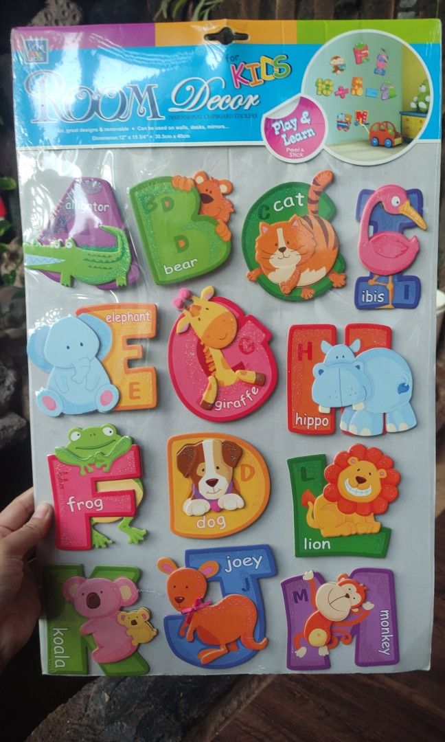 NEW! ROOM DECOR ABJAD STICKER 3D MAINAN EDUKASI NOT ELC LITTLE TIKES ...