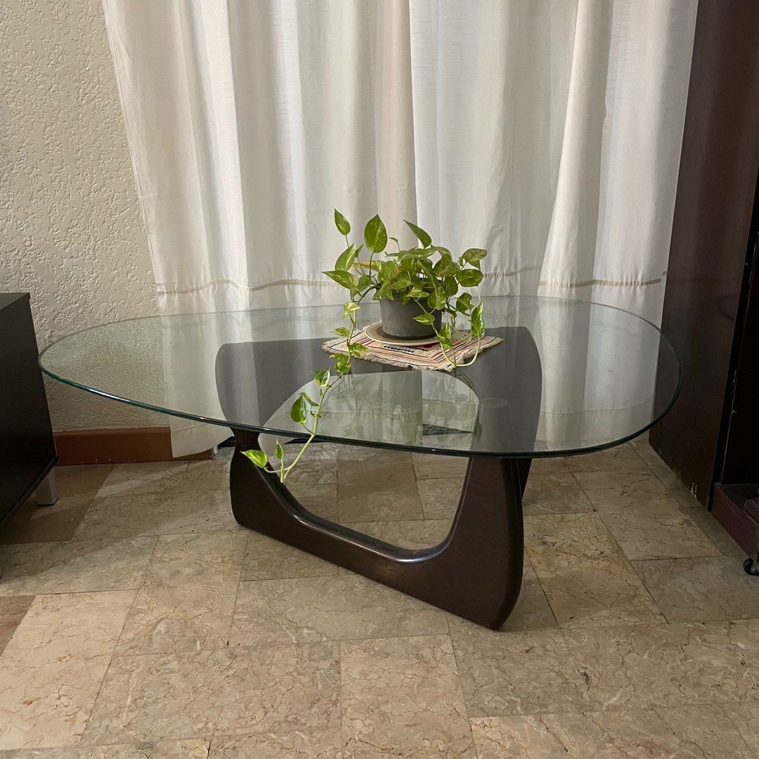 Noguchi Table Replica (glass coffee table) on Carousell