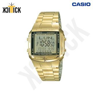 Original Casio DB-360G-9ADF Gold Stainless Steel Vintage Digital Wrist Watch for Women and Men with 1 Year Warranty