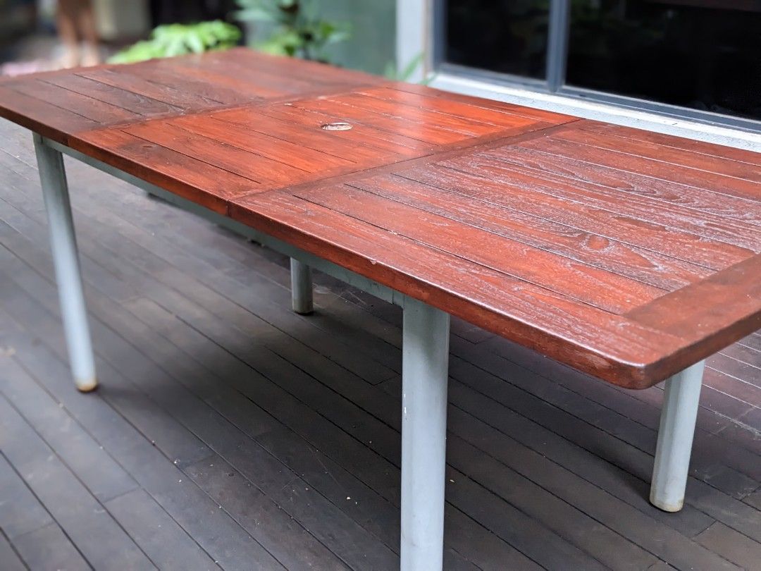 Outdoor teak table, Furniture & Home Living, Furniture, Tables & Sets