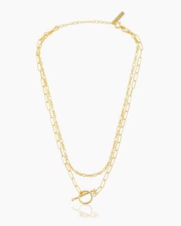 penny pairs venice two chain gold necklace