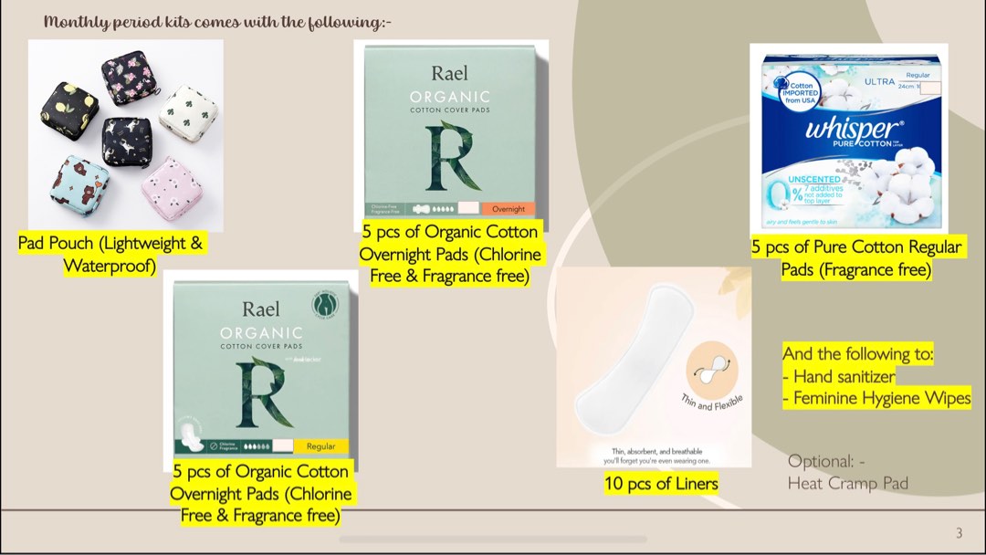 Period kits, Beauty & Personal Care, Sanitary Hygiene on Carousell