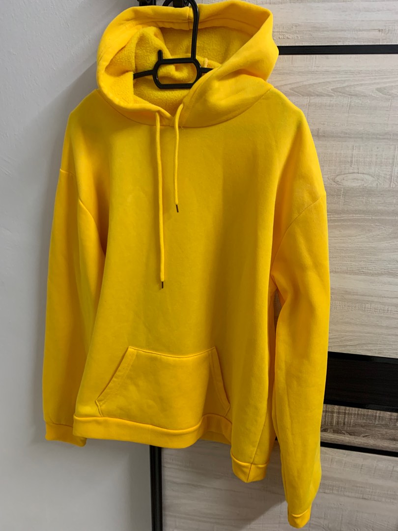 Plain yellow deals hoodie women's