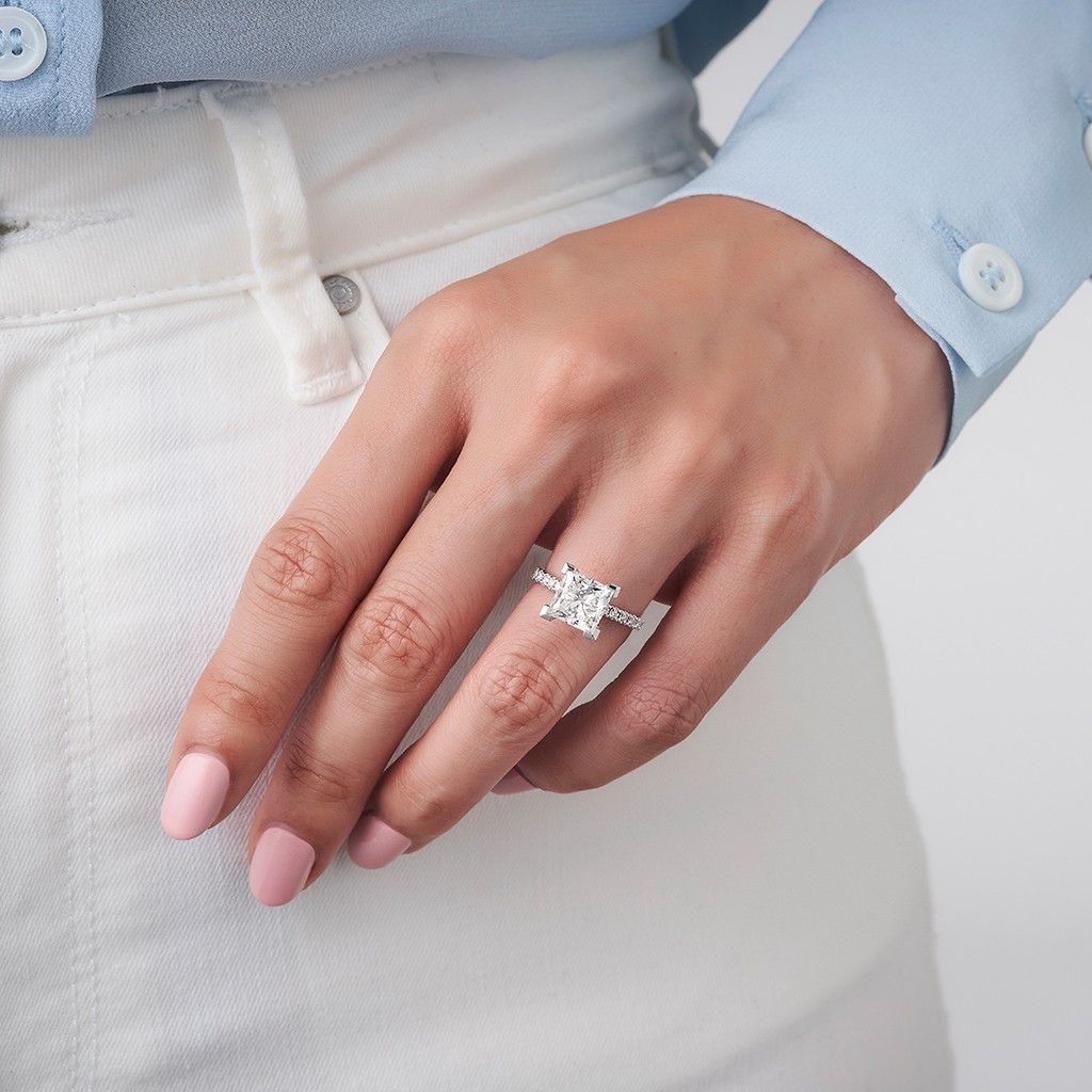 1k princess deals cut diamond ring