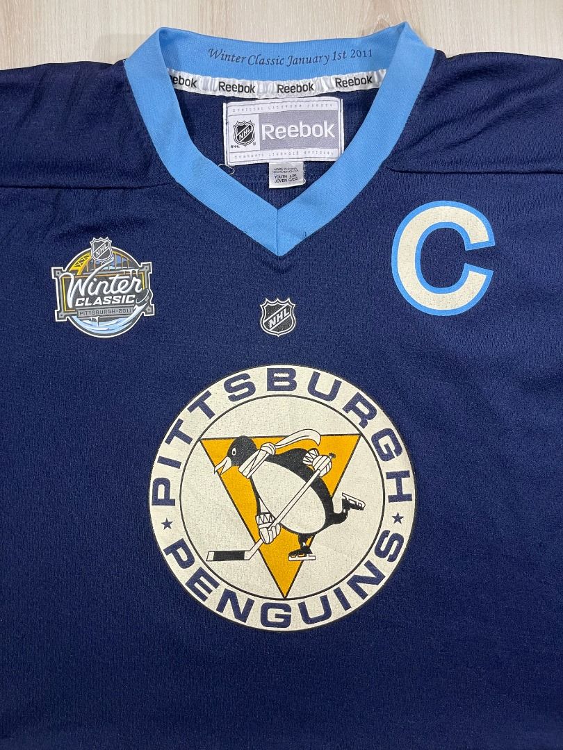 Reebok Crosby Pittsburgh Penguins 2011 Winter Classic NHL Jersey Blue XL