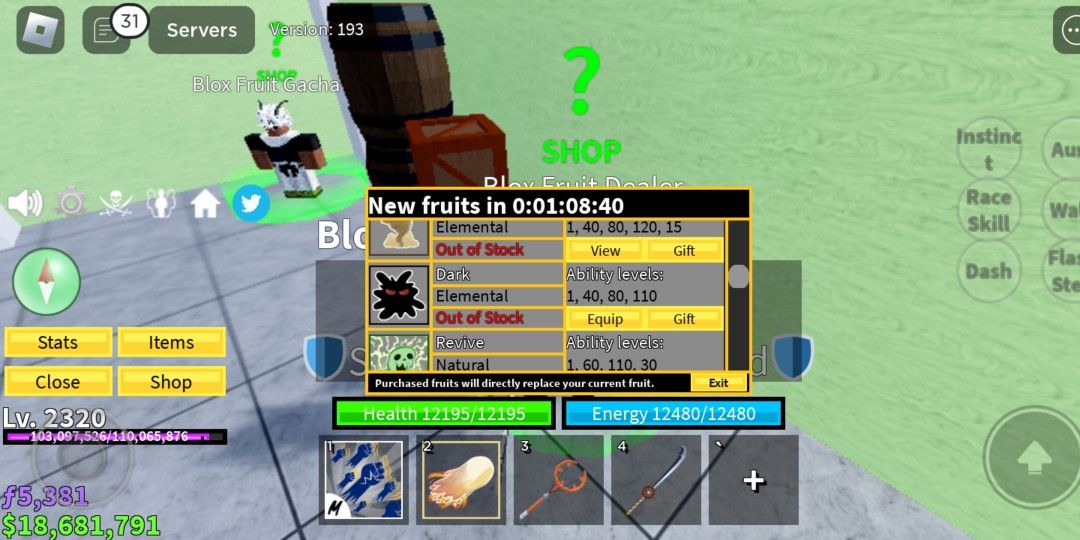 Roblox blox fruit Account, Video Gaming, Video Games, Others on