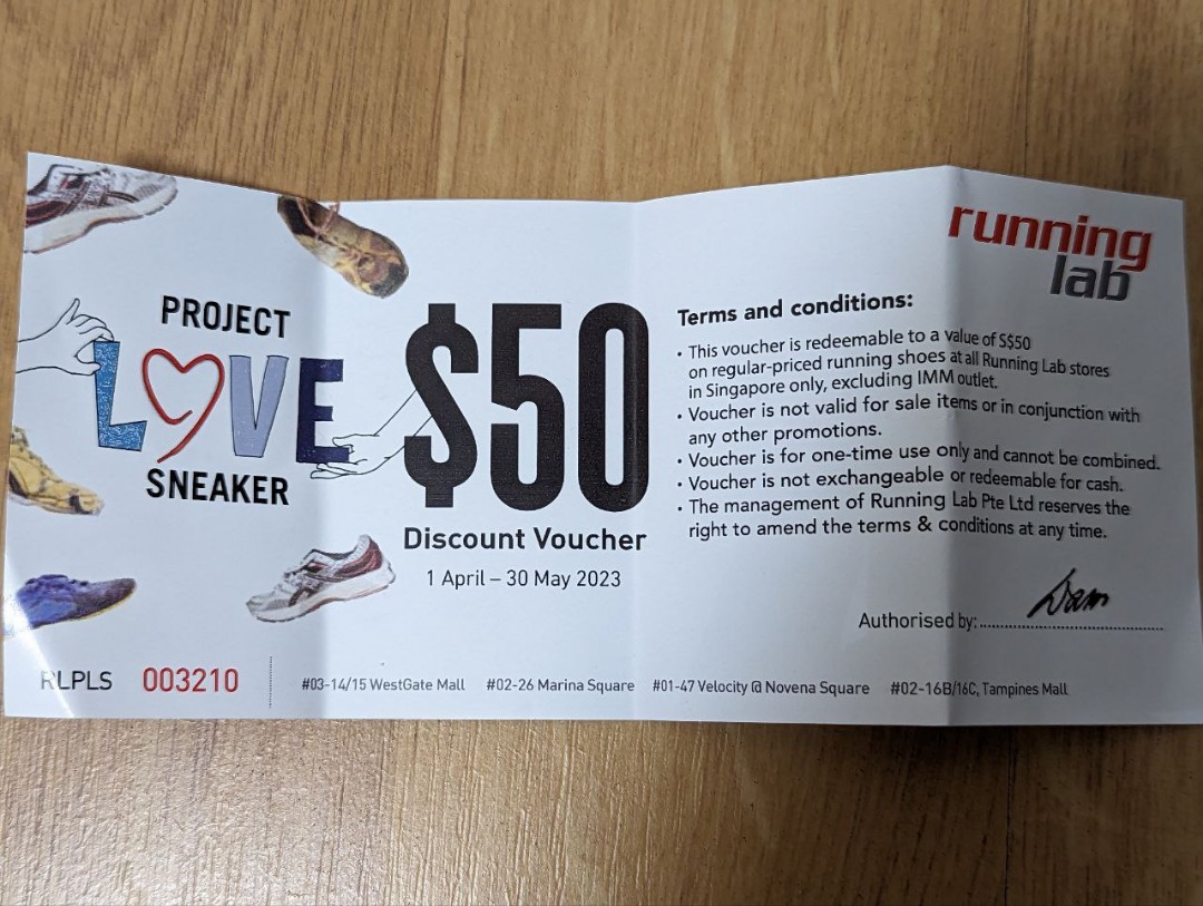 Running lab 50 Voucher, Tickets & Vouchers, Vouchers on Carousell