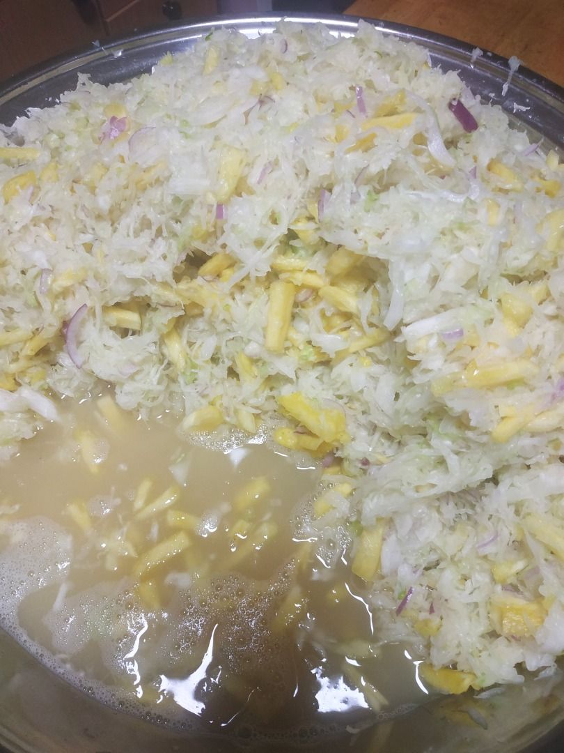 Sauerkraut, Special Pineapple Edition. Homemade Superfood, Food