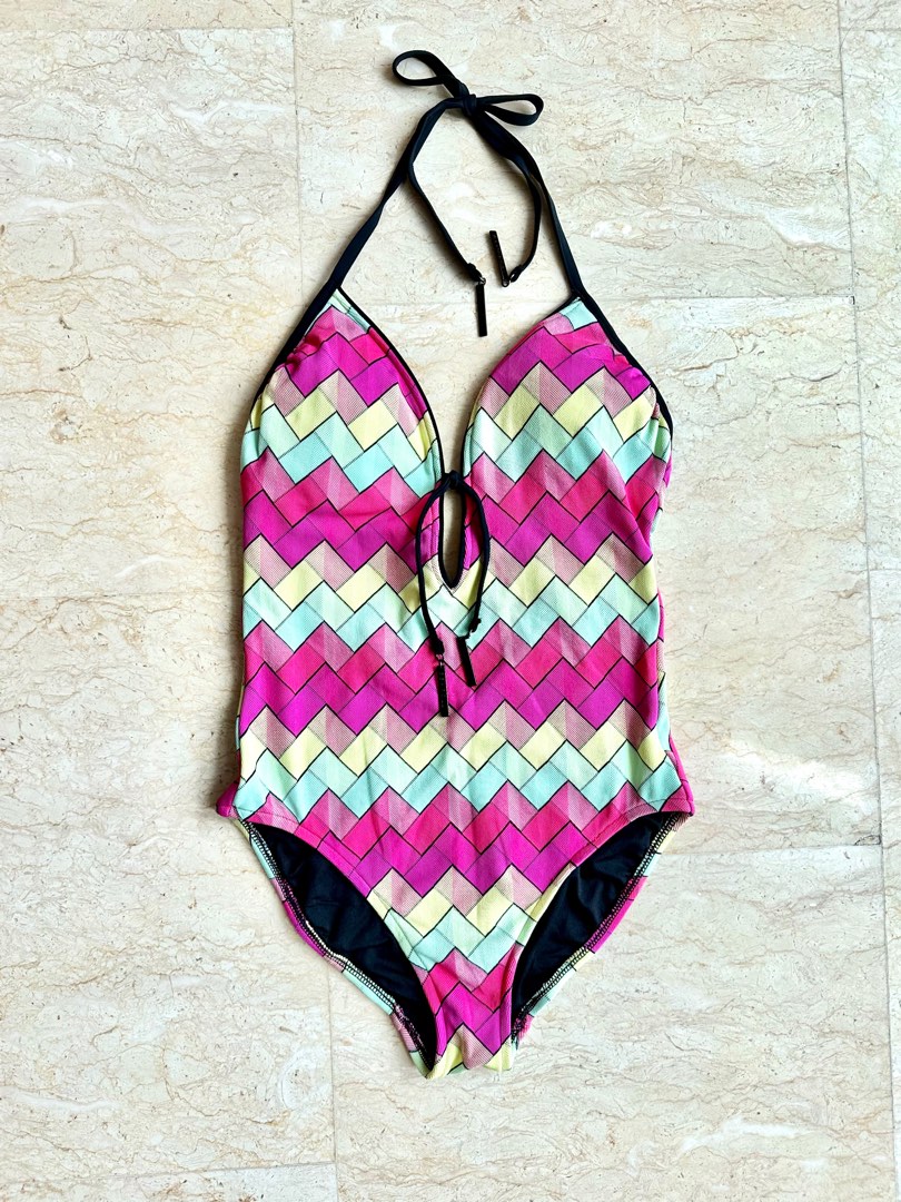 Seafolly deep V neckline one piece swimsuit, Women's Fashion, Swimwear