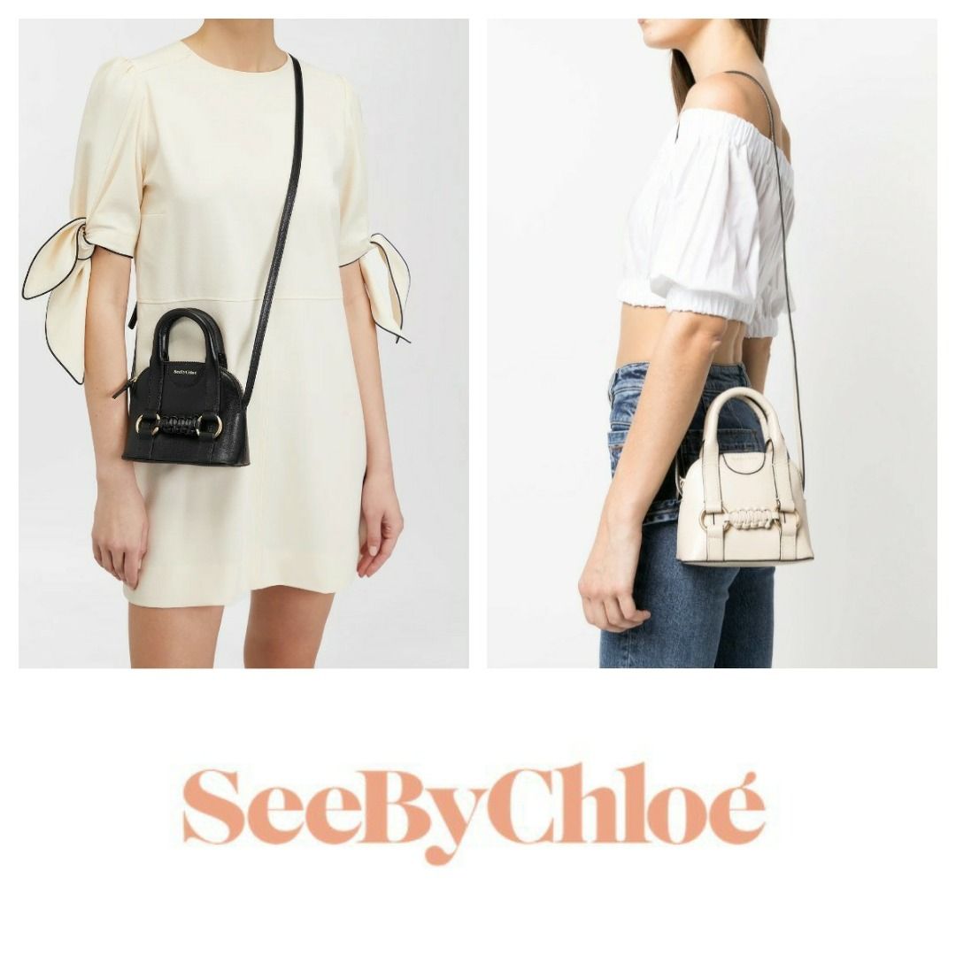 SEE BY CHLOE Saddie Micro Double Handle Tote Bag Luxury Bags