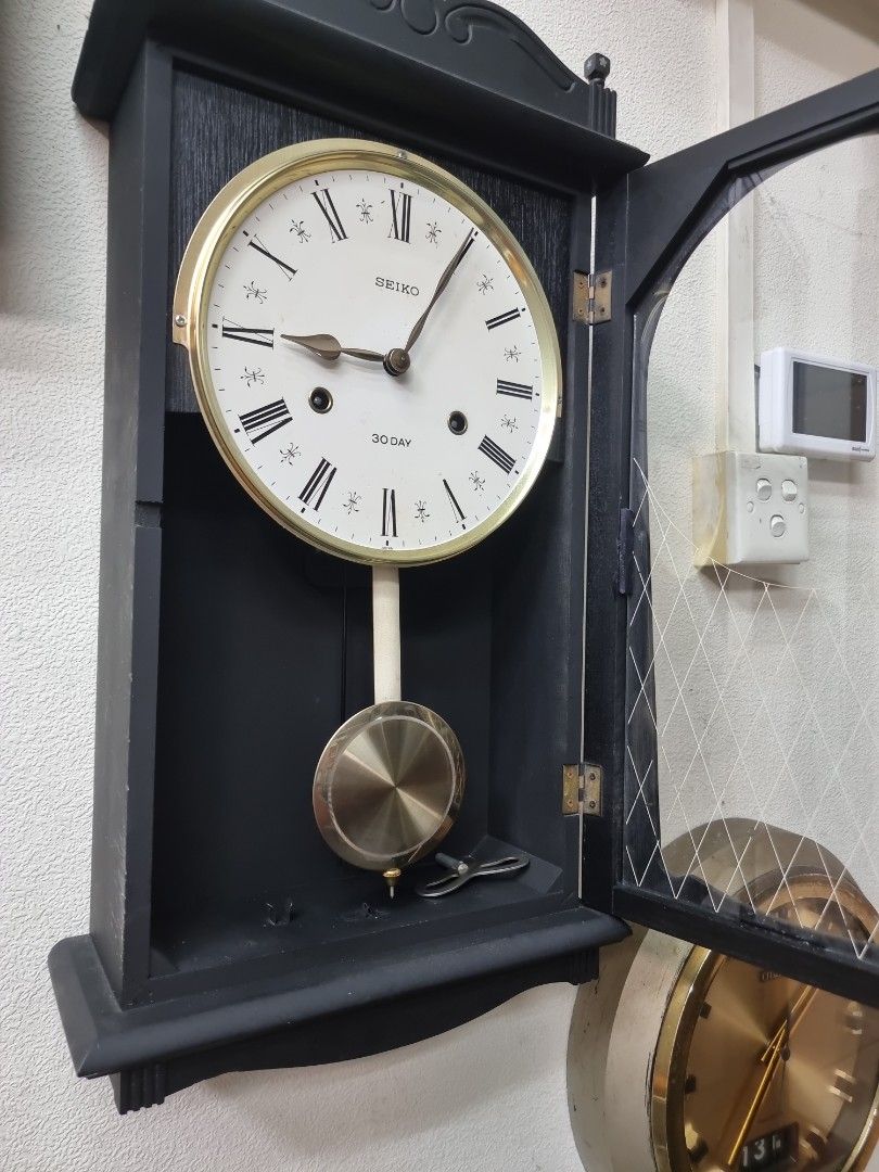 Seiko Grandfather Clock, Furniture & Home Living, Home Decor, Clocks on