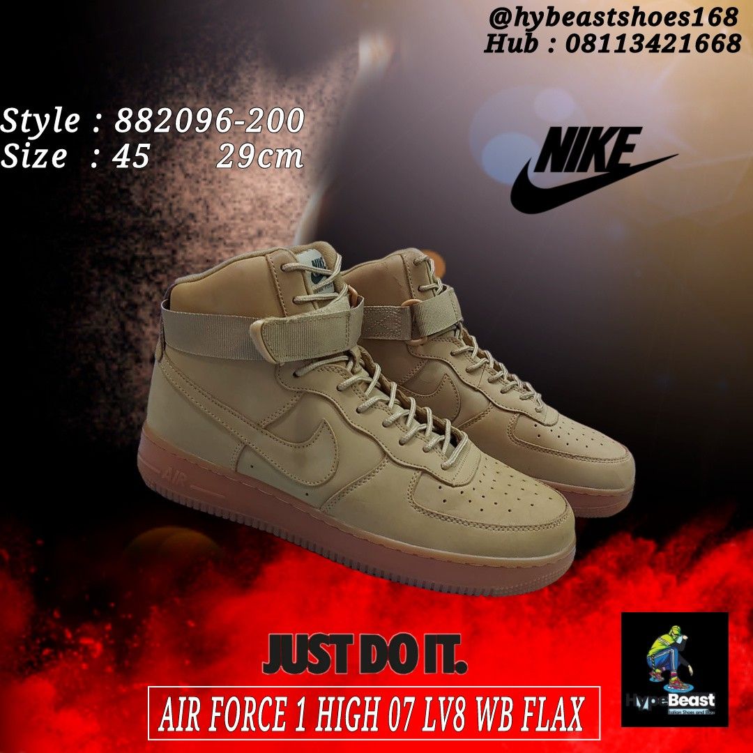 Nike Mens Air Force 1 High '07 LV8 WB 882096 200 Flax