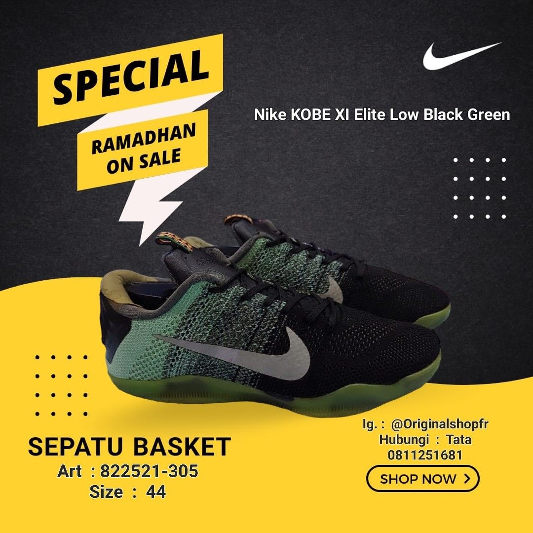 Sepatu Basket Nike Nike Kobe Green Jual Sepatu Zoom Kobe Protro