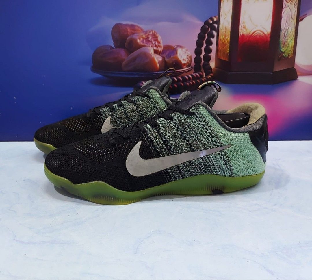 Sepatu Basket Nike Original KOBE XI Elite Low Black Green 822521