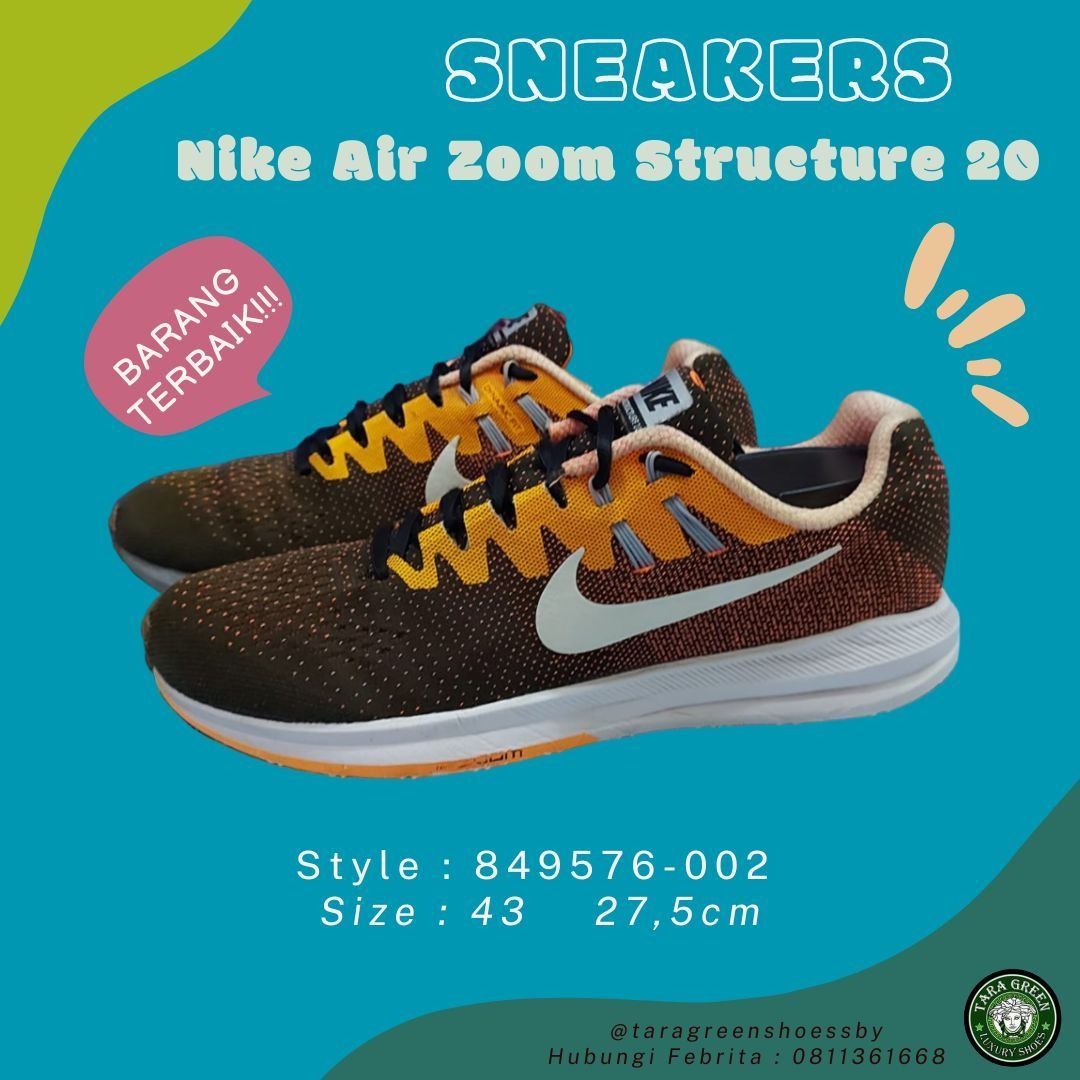 Sepatu Nike Air Zoom Original Structure 20 black total Orange