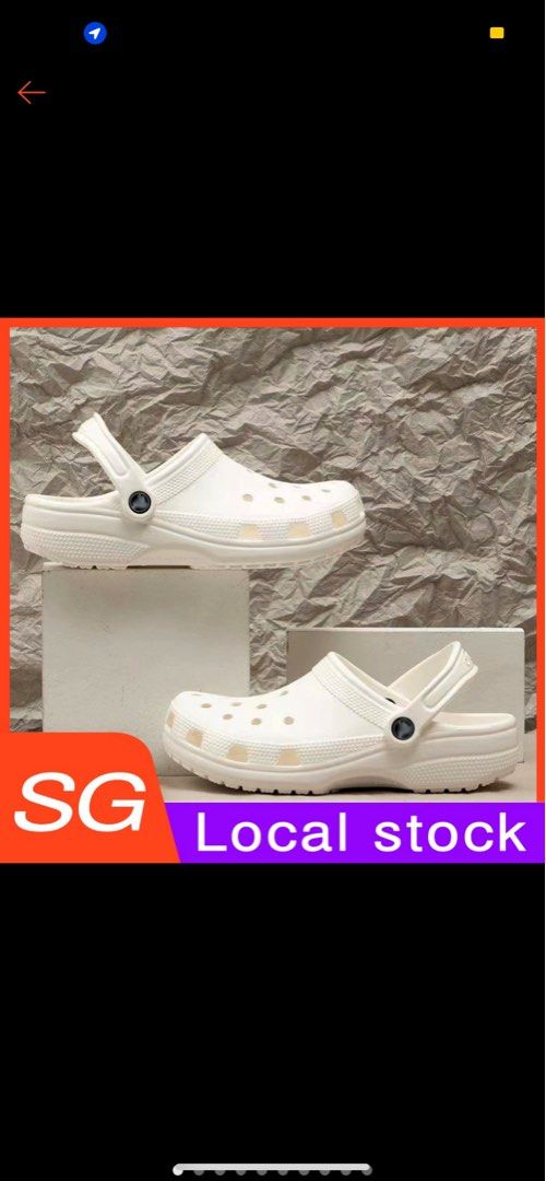 SG LOCAL STOCK* Crocs ⚫️⚪️, Men's Fashion, Footwear, Flipflops and Slides  on Carousell