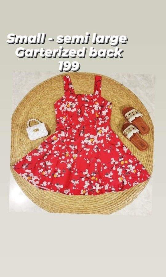 Shein Red Floral Dress (Garterized Back) (Category: Dresses) located in Manila. Submitted by jasofficial (Listing ID 1224030136, Image 1). Description: SHEIN Red Floral Dress (Garterized Back) Fits Small-Semi Large Brand New.