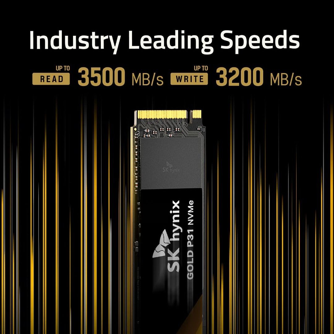 SK hynix Gold P31 2TB PCIe NVMe Gen3 M.2 2280 Internal SSD l Up to ...