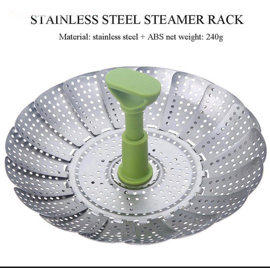 Stainless Steel Collapsible Steamer Vegetable Fruit Basket, TV & Home