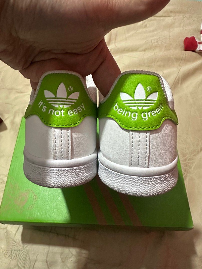 Stan smith Kermit (Category: Babies & Kids Fashion) located in Singapore. Submitted by its_moon_kay (Listing ID 1224079921, Image 3). Description: Lightly used. Price for self collect or do arrange ur own courier. Kids US 2 1/2 UK 2.