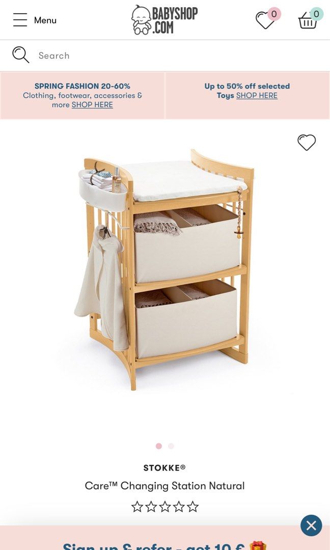 Stokke changing table dimensions store