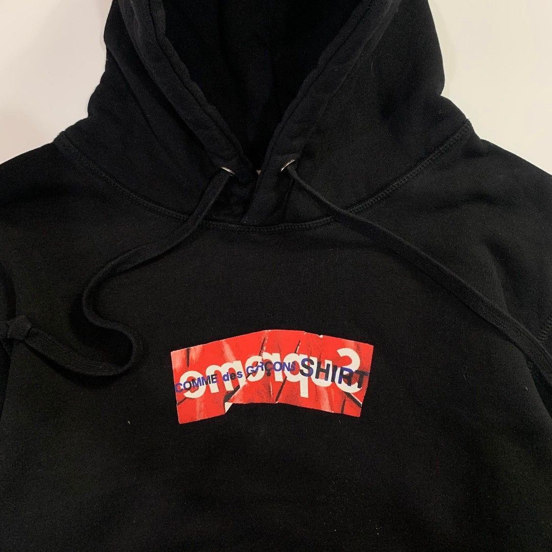 Supreme Comme des Garcons Shirt Box Logo Hooded Sweatshirt Black