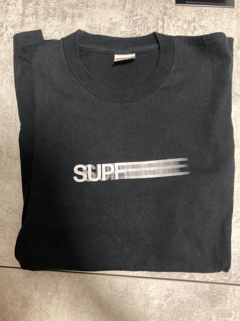 公式銀座supreme motion logo tee 黒M Beanie 白 セット Tシャツ/カットソー(半袖/袖なし)