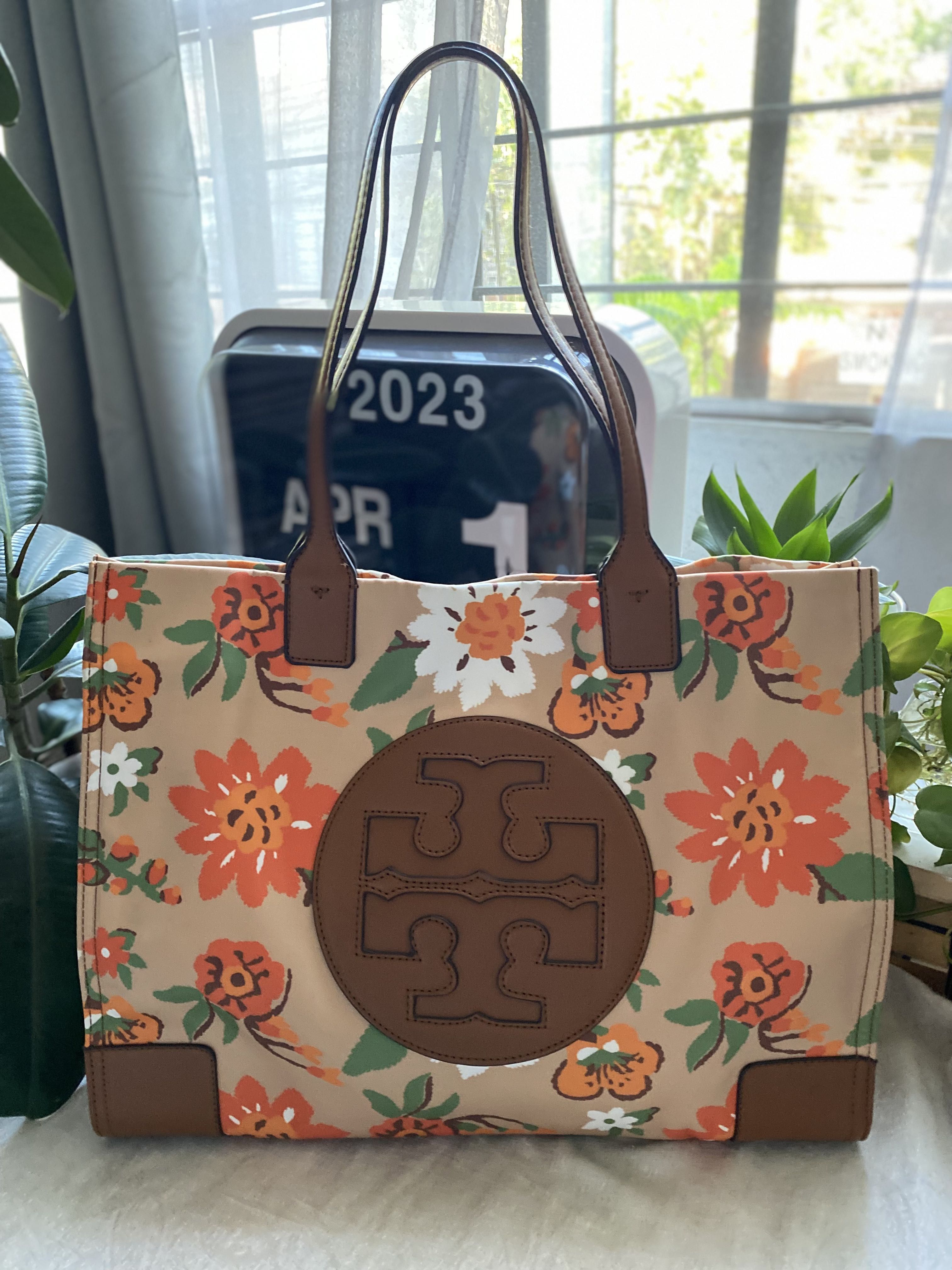 Tory Burch Ella Floral Tote Bag, Luxury, Bags & Wallets on Carousell