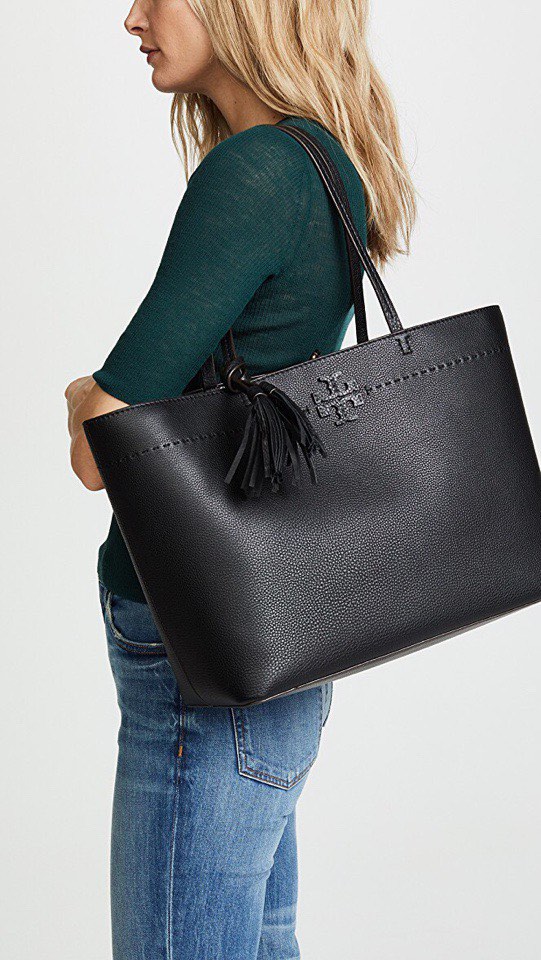 Tory Burch McGraw leather tote bag handbag shoulderbag Luxury