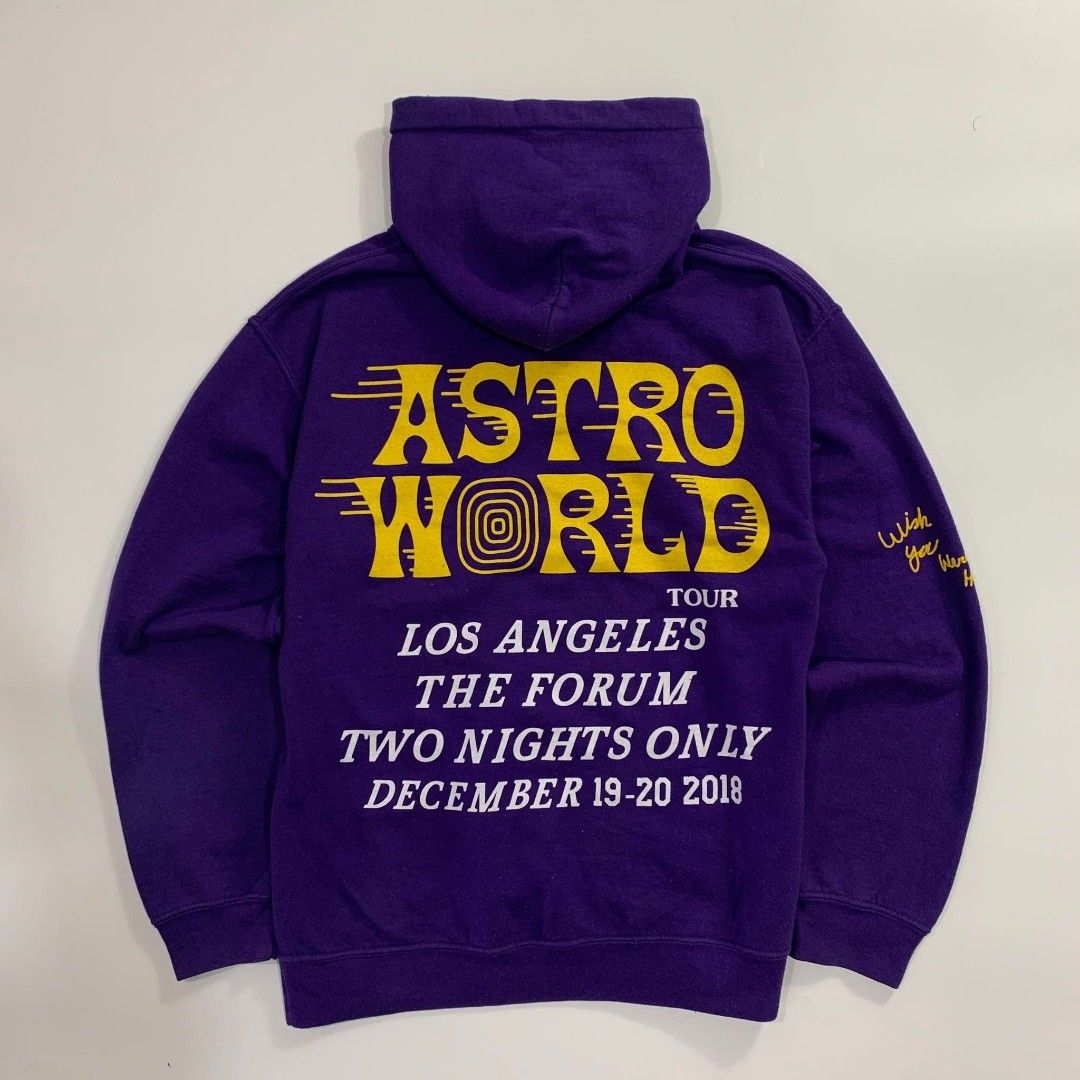 Travis Scott Astroworld Los Angeles Lakers Exclusive Hoodie Jacket Purple