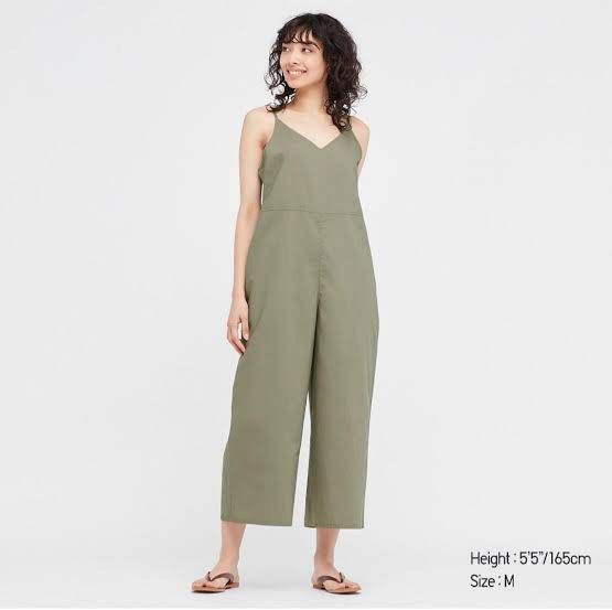 SALE UNIQLO linen blend camisole jumpsuit Women s Fashion