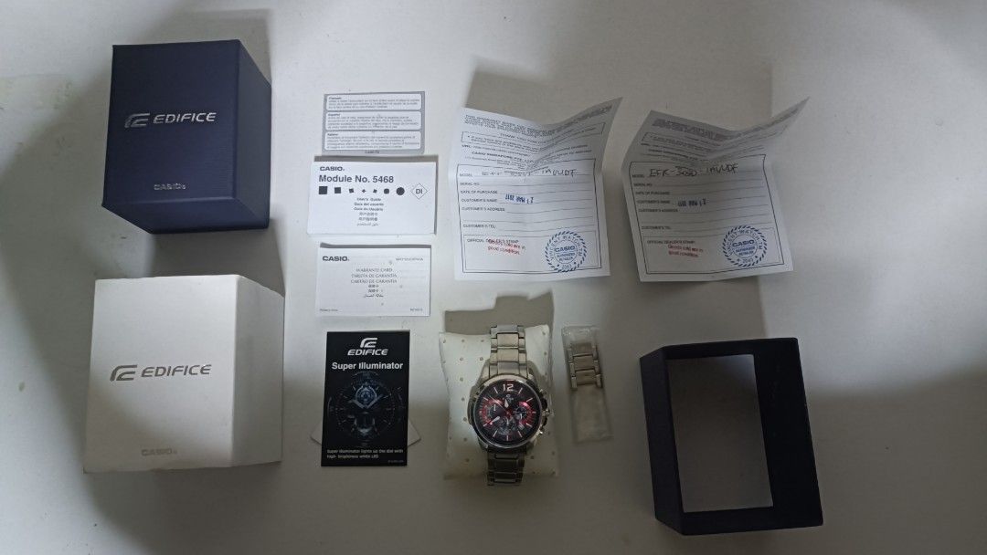 USED Edifice Casio Watch For Sale RED