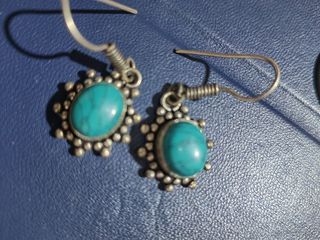 Vintage Turquoise Earrings 925