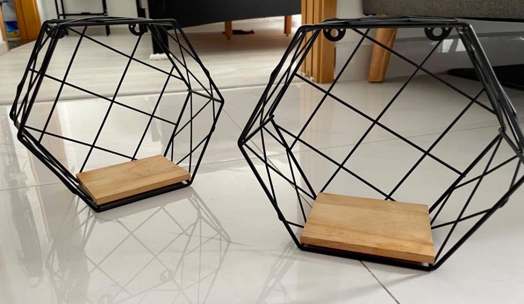 Wall mountable shelf , candle holder , metal wall shelving, Furniture