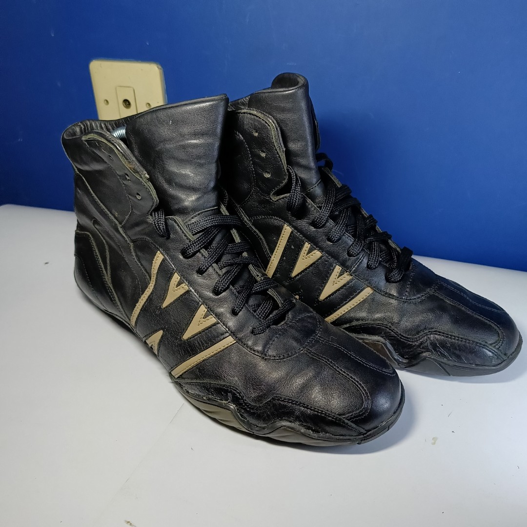 Vintage Mens WALTER VAN BEIRENDONCK W&LT Boots Shoes Leather Black Size  42 8,5