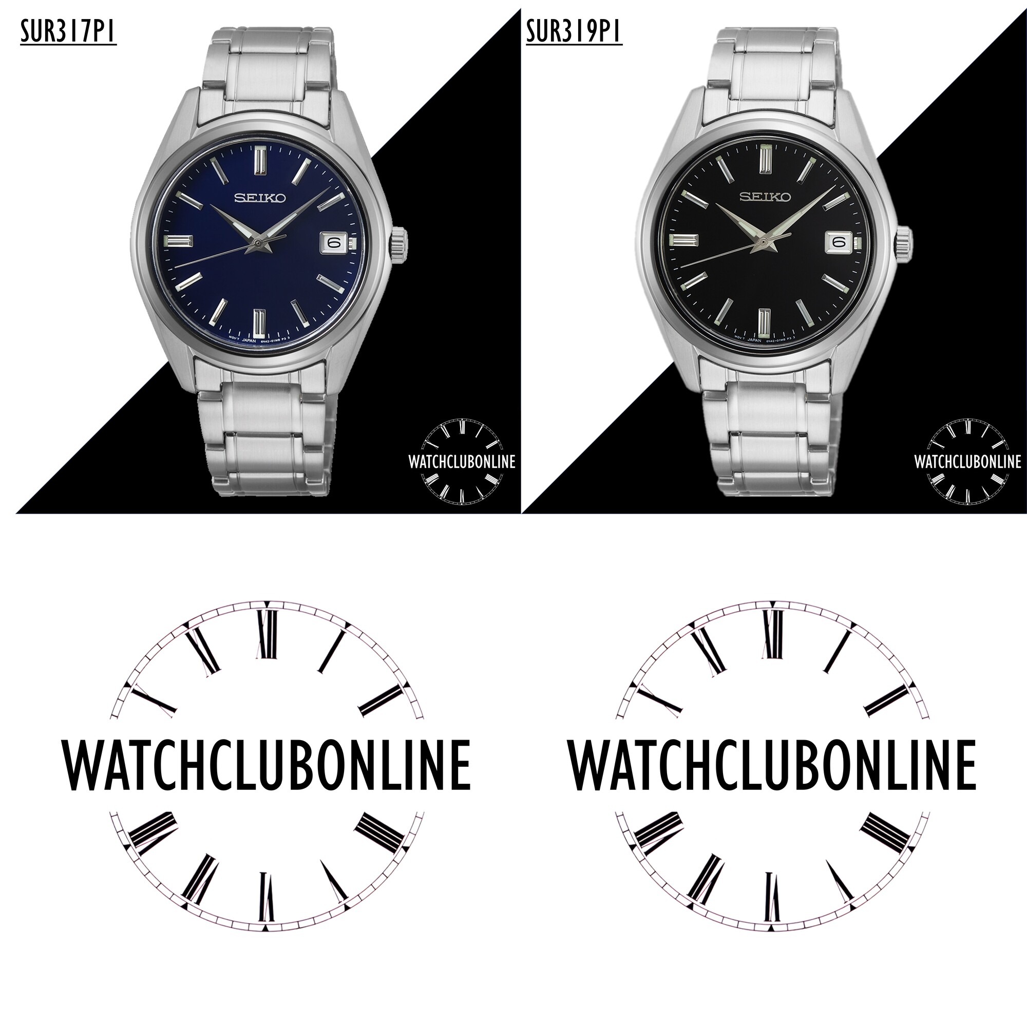 WatchClubOnline SUR317 9P1 Seiko General Quartz SUR317 SUR 317 SUR319 SUR 319