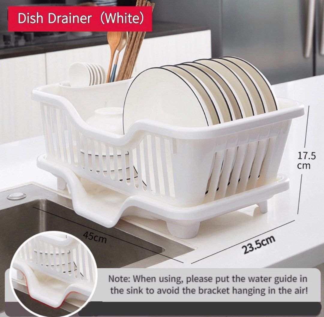 White plastic dish rack on Carousell