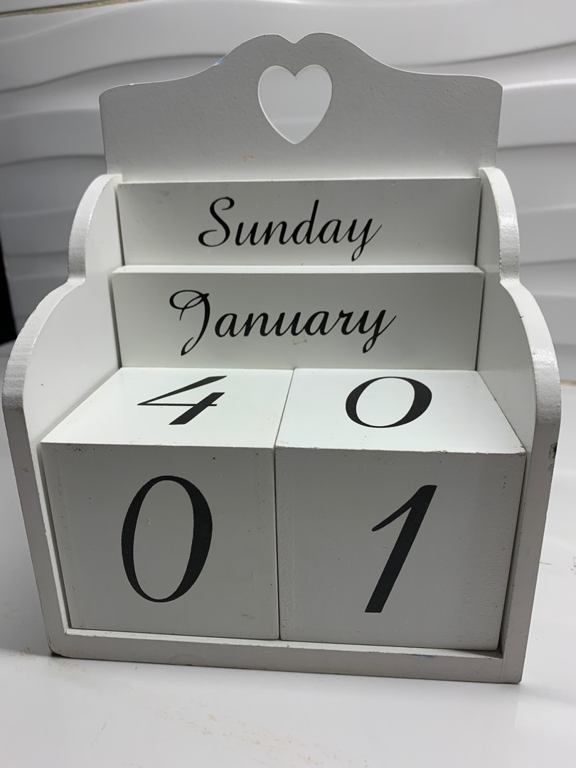 Wooden Date Blocks, Desk Calendar Wooden Calendar Blocks Desktop
