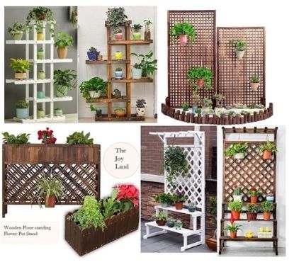 Wooden Plant Rack Variety Gardening Plant Rack Plant Pot Plant bench ...
